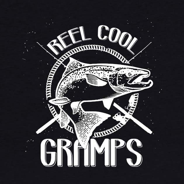 Reel Cool Grandpa TShirt Dad Grandpas Funny Fishing Gift Tee GRAMPS by OwensAdelisass